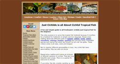 Desktop Screenshot of justcichlids.com